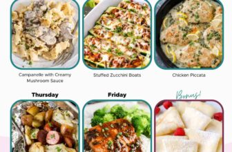 Weekly Meal Plan July 22, 2024