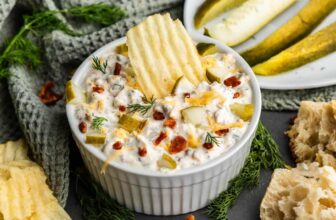 Bacon-Wrapped Dill Pickle Dip – The Keep At Dwelling Chef