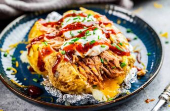 Pulled Pork Loaded Potato – The Keep At Dwelling Chef