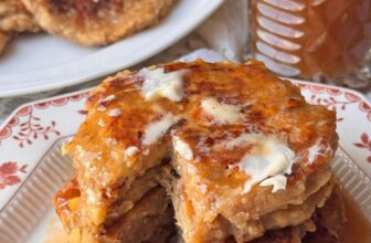 Home made Apple Pancakes with Candy Apple Syrup (Straightforward Recipe)
